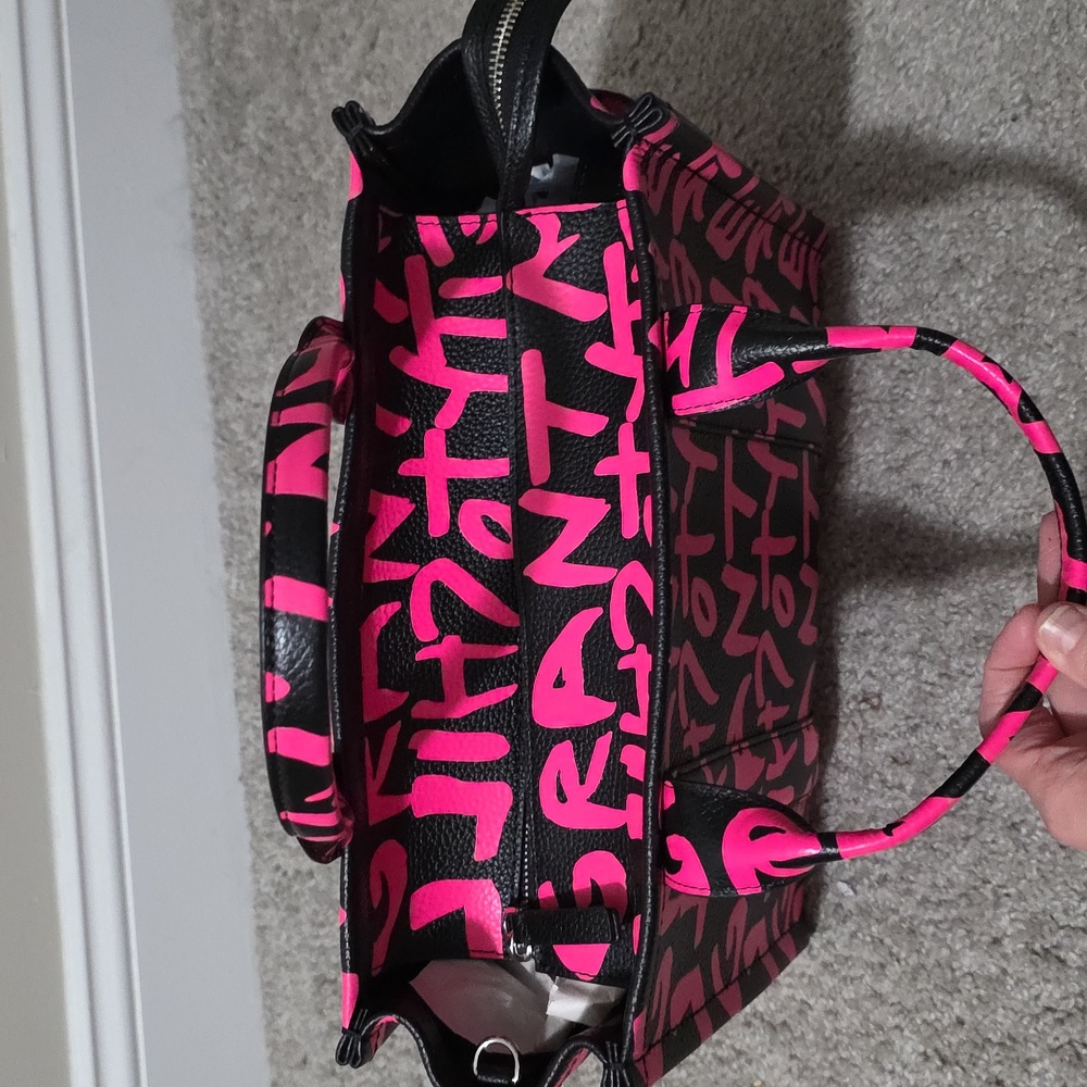 Marc Jacobs x Stephen Sprouse Black and Hot Pink Graffiti The Tote Bag - Picture 13 of 13